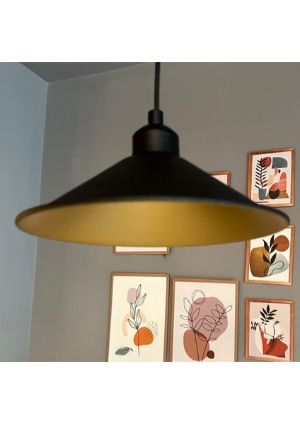 Benjamin Siyah Metal Avize Siyah Yarım Lale Başlık Rustik Cafe Mutfak Modern Dekoratif Sarkıt fırsatları