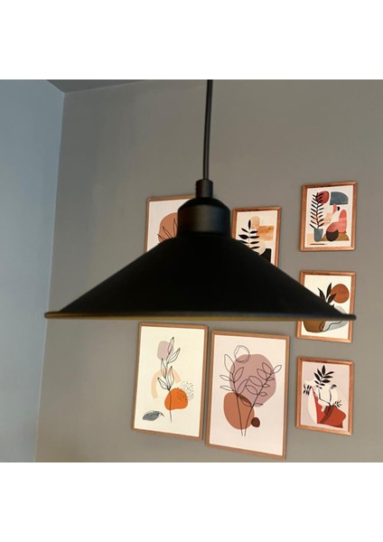 Benjamin Siyah Metal Avize Siyah Yarım Lale Başlık Rustik Cafe Mutfak Modern Dekoratif Sarkıt indirimleri