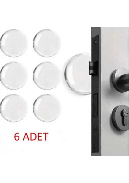 Şeffaf Silikon Mobilya ve Kapı Durdurucu Darbe Pedi 6 Lı (5148)