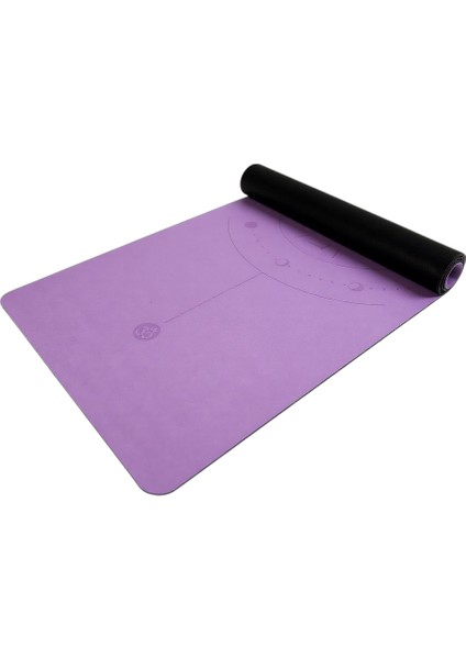 Yoga Matı Kaydırmaz Doğal Kauçuk 5mm Mor Çember