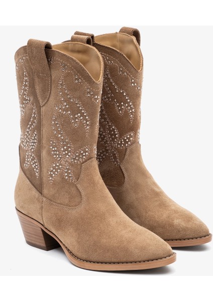 Aria Yağ Yeşili Süet Deri Kadın Bot fırsatları