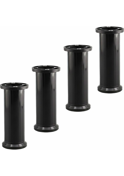Ayarlanabilir 4 Adet 15 cm Siyah Plastik Ayak Dolap Mobilya Tezgah Yükseltici Yükseltme Ayağ