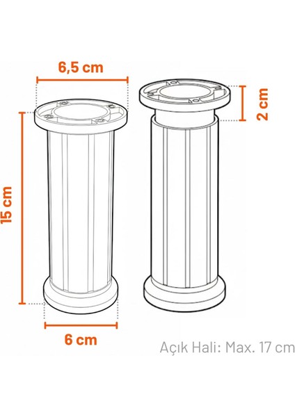 Ayarlanabilir 4 Adet 15 cm Siyah Plastik Ayak Dolap Mobilya Tezgah Yükseltici Yükseltme Ayağ fırsatları