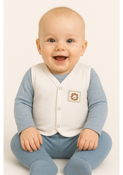 Mevsimlik Penye Bebek Yelek Pamuk