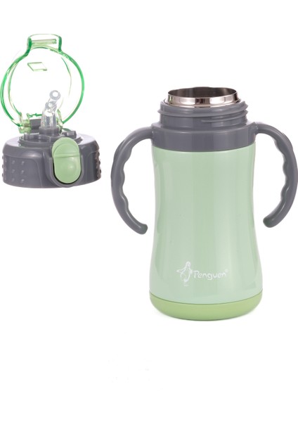 Çocuk Termosu - 280 ml | Sızdırmaz Çift Cidarlı, Vakum Yalıtımlı | Paslanmaz Çelik Pipetli Termos fırsatları