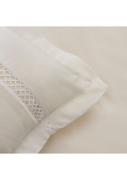 Indila %100 Pamuk Saten Çift Kişilik Nevresim Takımı Beyaz indirimleri