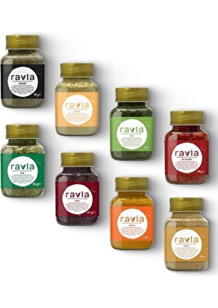 Baharat Serisi Karışık Çeşni Seti 8'li Doğal ve Katkısız Aromalar 60 g