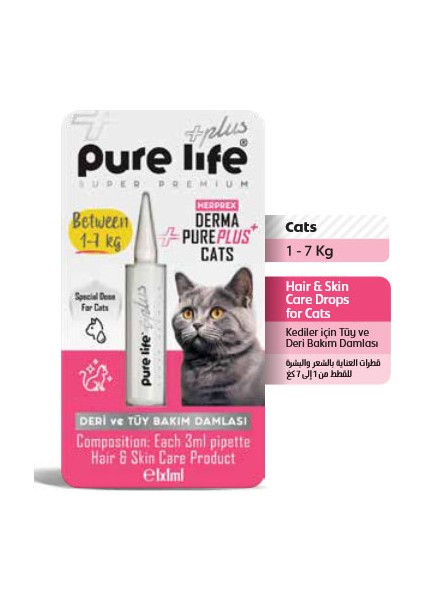 Dermapureplus Cats Deri Vetüy Bakım Damlası