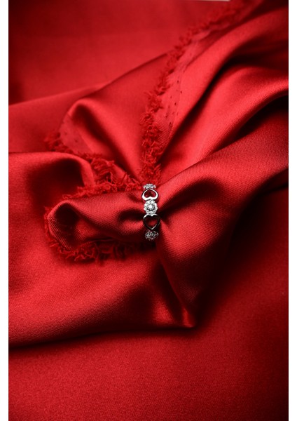 925 Ayar Gümüş Kalpli Zarif 4'lü Set indirimleri