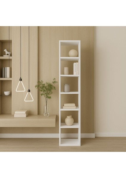 Flora Kitaplık - Beyaz