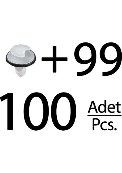 Citroen, Fiat, Ford, Peugeot, Renault Için Döşeme KLIPSI-100'LÜ