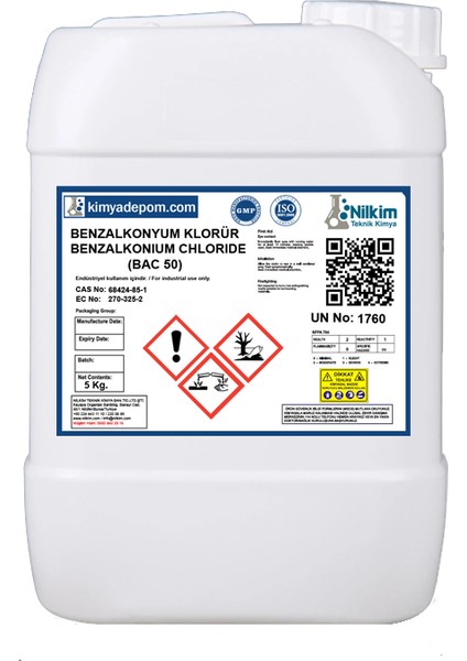 Benzalkonyum Klorür 5kg.