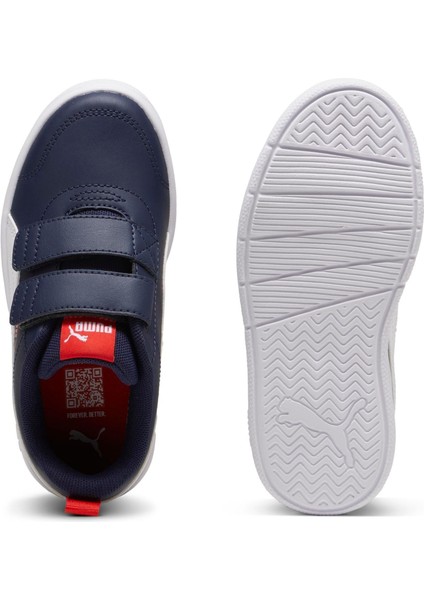 Courtflex V3 V Ps-Navy-White-Red Çocuk Ayakkabı-Lacivert