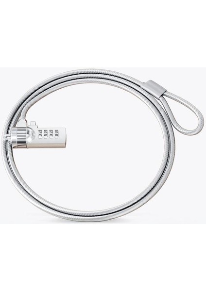 Silver 18 mm 4 Hane Şifreli Laptop Dizüstü Bilgisayar Kilidi Kablo Kilit CIN541 fırsatları