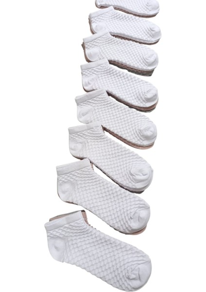 Kabartma Desen Patik Corap Kaliteli Esnek Sıkmayan Lastik Pamuklu Yumusak MOA01