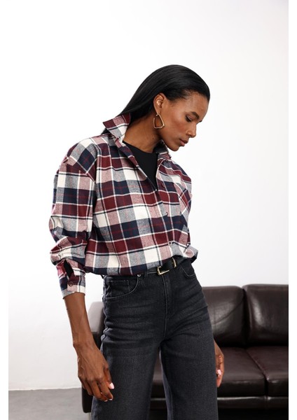 Bordo Ekose Gömlek 40146