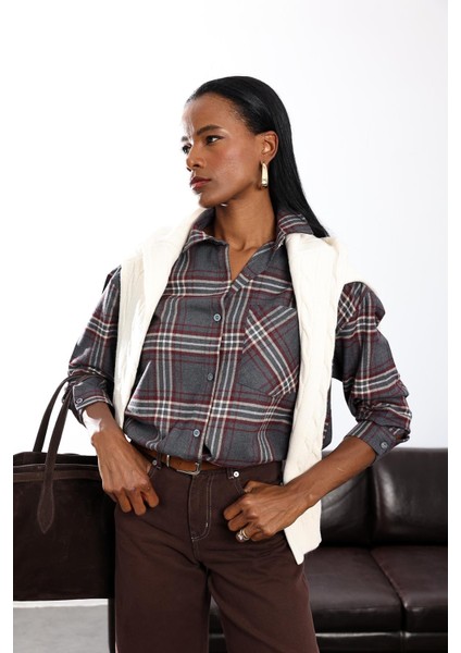 Antrasit Ekose Gömlek 40146