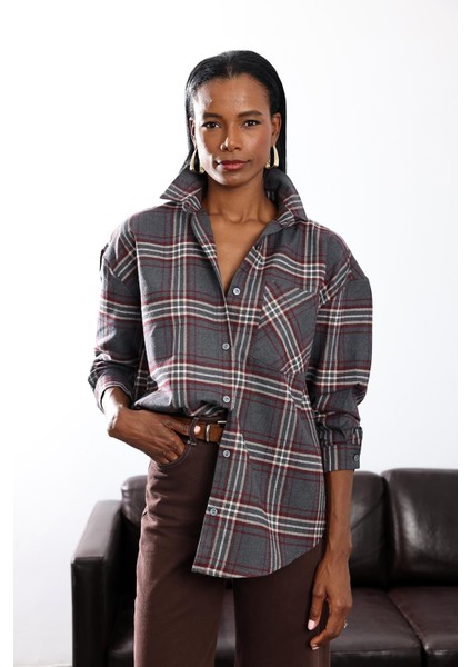 Antrasit Ekose Gömlek 40146 modelleri