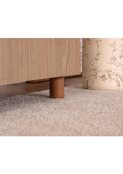 İtra 4 Kapaklı Gardırop – Krem Gövde, Meşe MDFLAM Kapak