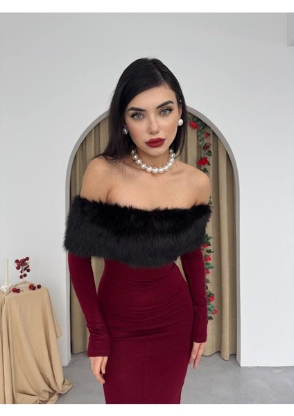 Bestia Straplez Tüy Detaylı Elbise modelleri