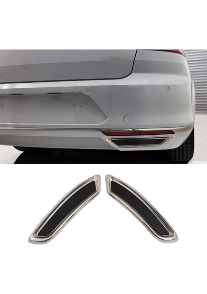 Vw Passat B8 Krom Egzoz Çerçevesi 2 Parça P.çelik 2015 > 2019