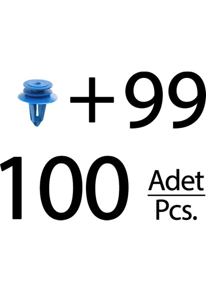 Volkswagen, Skoda Için Kapı Döşeme Klips- 100 Adet