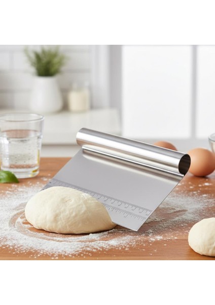 Hamur Kazıyıcı & Kesici 15 cm | Ölçü Cetvelli Profesyonel Hamur Spatulası modelleri