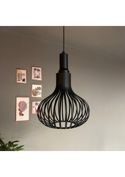 Pera Siyah Avize Tekli Siyah Fener Başlık Iç Mekan Aydınlatma Dekoratif Mutfak Hol Cafe Ofis fiyatları