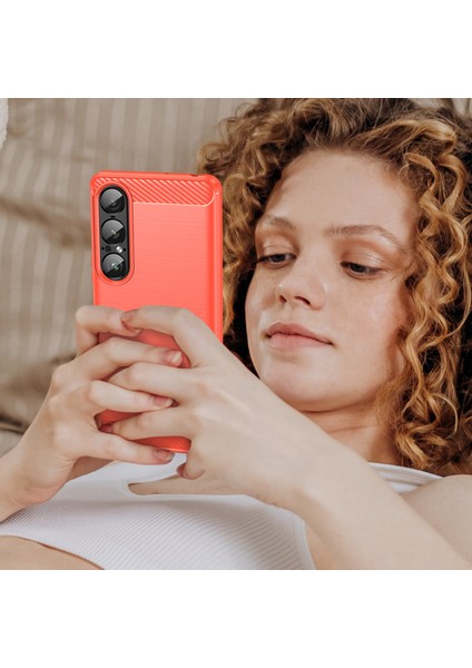 Sony Xperia 1 Vıı Telefon Kılıfı, Fırçalanmış Karbon Fiber Dokulu Esnek Tpu Tampon, Darbe Emici Koruyucu Kılıf Sony Xperia 1 Vıı (Yurt Dışından) fırsatları