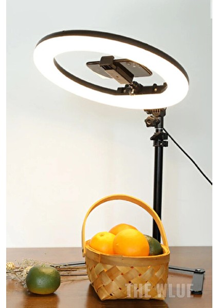 10 Inç Led Işıklı Masaüstü Standı 26 cm Ayarlanabilir Parlaklık ile Selfie ve Yayınlar İçin