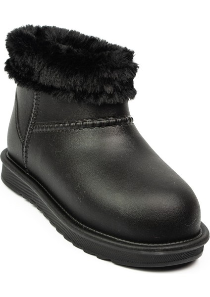 350 Siyah Eva Kız Çocuk Yağmur Botu