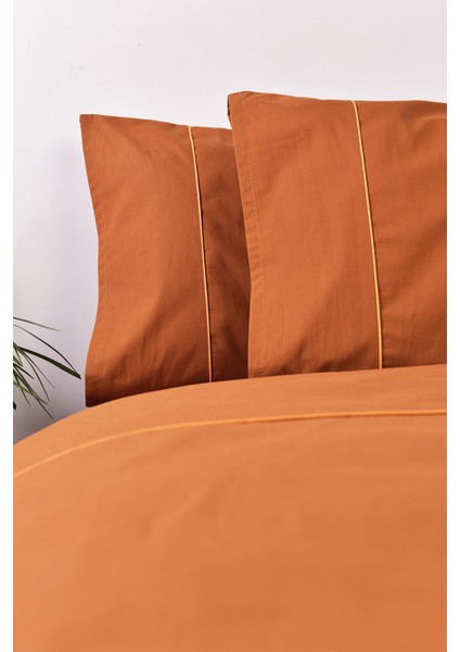 Biyeli Çift Kişilik Nevresim Takımı Taba %100 Pamuk indirimleri