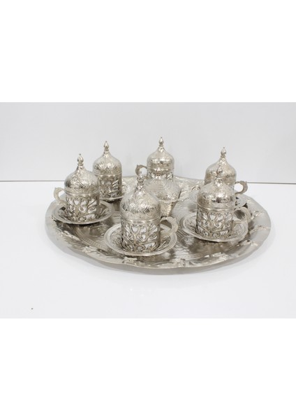 6'lı Osmanlı Motifli Kahve Fincanı ve Şekerlik Takımı
