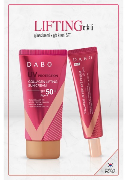 Collagen Lifting Etkili Güneş Kremi ve Göz Kremi Set Made In Korea