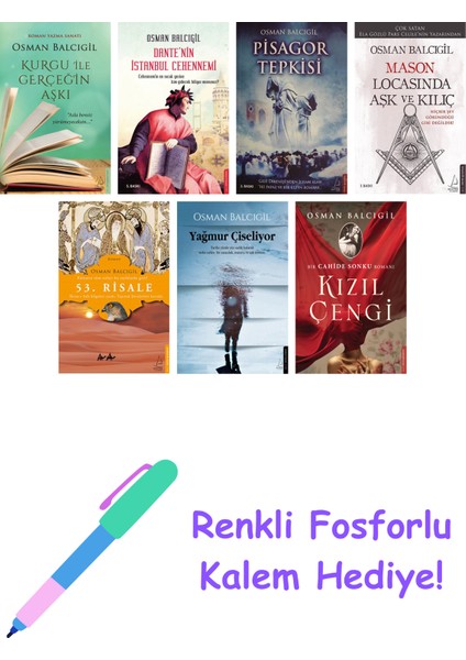 Osman Balcıgil 7 Kitap Seti + Fosforlu Kalem Hediye