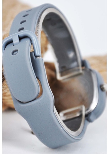 Gri Renk Silikon Kordon Şık Şirin Rakamlı Çocuk Kol Saati STA-1207-001 fiyatları