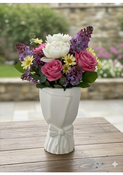 Dekoratif Vazo Bohem Zarif Iskandinav Büyük Buket Vazo Biblo Çiçeklik Dekoratif Fiyonklu modelleri