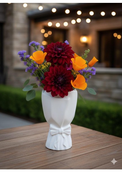 Dekoratif Vazo Bohem Zarif Iskandinav Büyük Buket Vazo Biblo Çiçeklik Dekoratif Fiyonklu fırsatları