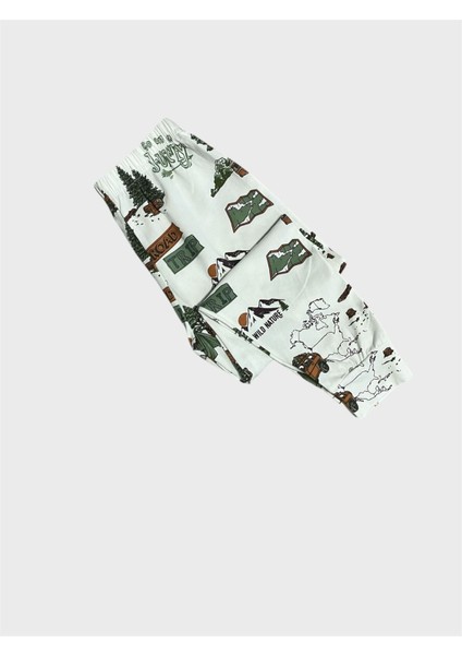 Erkek Çocuk Pamuklu Yeşil Beyaz Araba Desenli Mevsimlik Uzun Kollu Pijama Takımı indirimleri