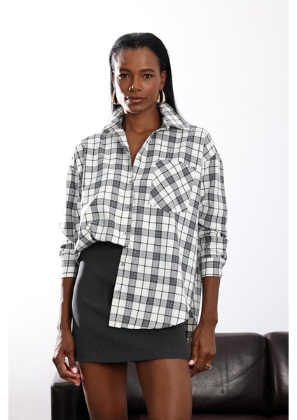 Gri Ekose Desenli Gömlek fırsatları