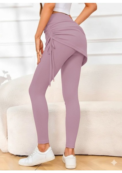 Kadın Yüksek Bel Yandan Büzgülü Alttan Uzun Kaşkorse Tayt Etek fiyatları