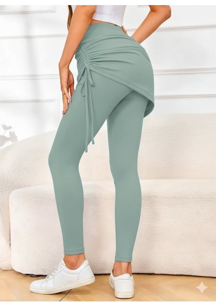 Kadın Yüksek Bel Yandan Büzgülü Alttan Uzun Kaşkorse Tayt Etek fiyatları