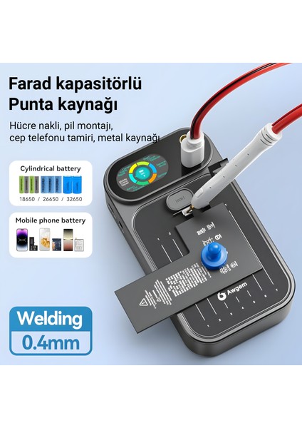 Mf2 | Farad Kapasitör Teknolojili 6'sı 1 Arada Punta Kaynak Makinesi (0.4mm Ultra Güç, 99 Kademeli Hassas Ayar modelleri