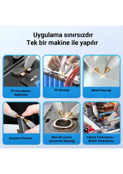 Mf2 | Farad Kapasitör Teknolojili 6'sı 1 Arada Punta Kaynak Makinesi (0.4mm Ultra Güç, 99 Kademeli Hassas Ayar indirimleri
