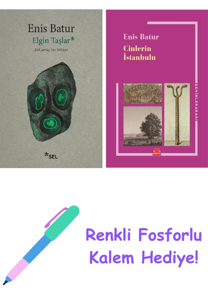 Enis Batur 2 Kitap Seti + Fosforlu Kalem Hediye