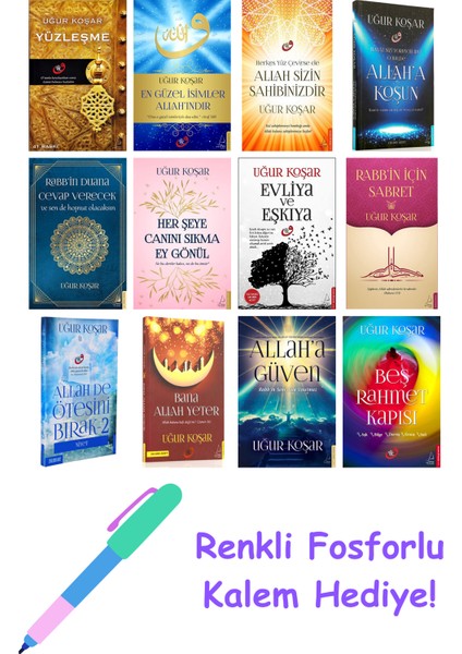 Uğur Koşar 12 Kitap Seti + Fosforlu Kalem Hediye