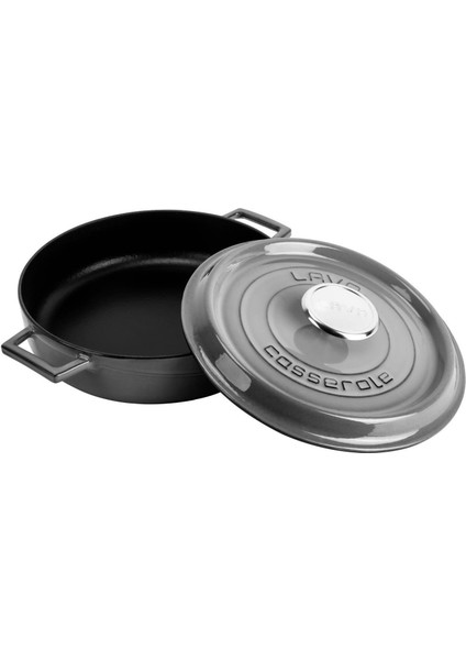 Döküm Çok Amaçlı Yayvan Tencere 24 cm Gri - Lv Y St 24 K2 modelleri
