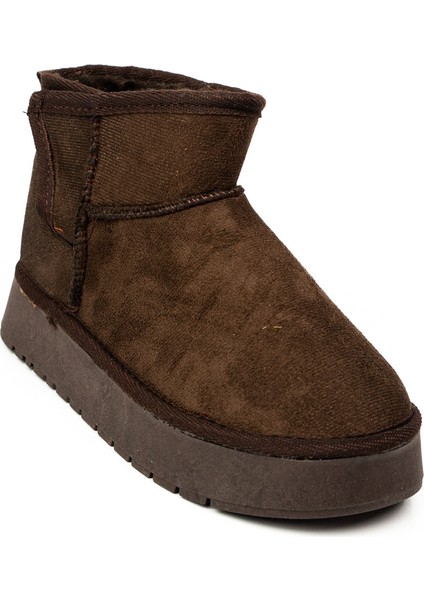 026 Kahverengi Süet Kürklü Kız Çocuk Bot