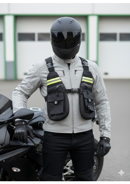 Motosiklet ve Bisiklet Çok Cepli Yelekli Göğüs Çanta Lüx Motor Çantası Yeni modelleri