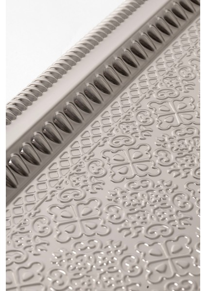 Metal Gümüş & Gold Battal Boy Tepsi Seti – Zarif Desenli Servis ve Sunum Tepsisi, Kararmaz & Solmaz modelleri